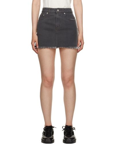 Heron Preston Gradient Denim Miniskirt - Black