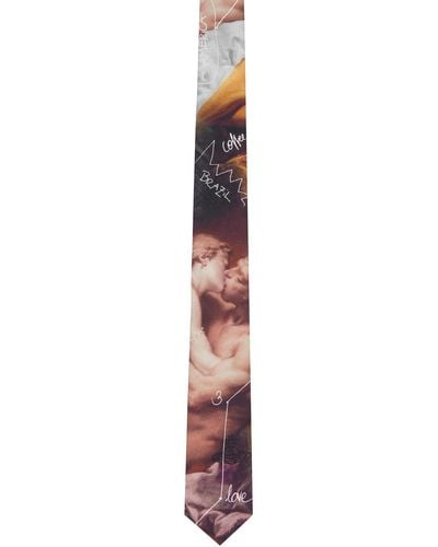 Vivienne Westwood Cravate e à imprimé le baiser - Noir