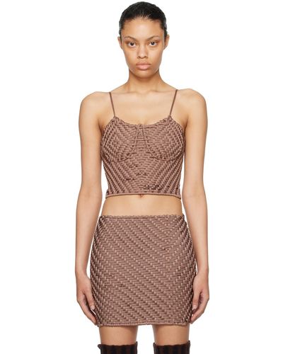 Isa Boulder Ssense Exclusive Taupe Owl Camisole - Black
