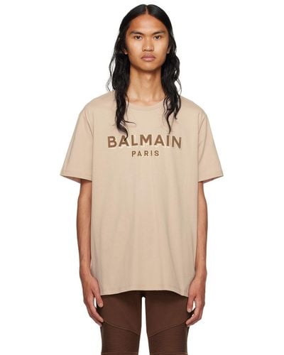Balmain フロックロゴ Tシャツ - オレンジ