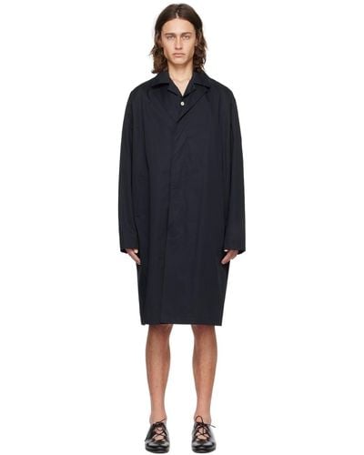 Rohe Notched Lapel Trench Coat - Black