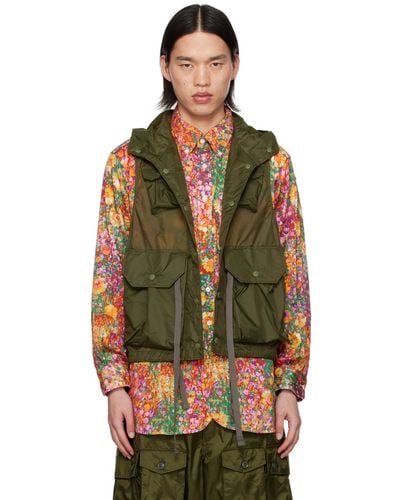Engineered Garments Hooded Vest - Multicolour