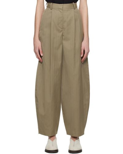 By Malene Birger Taupe Povilos Trousers - Green
