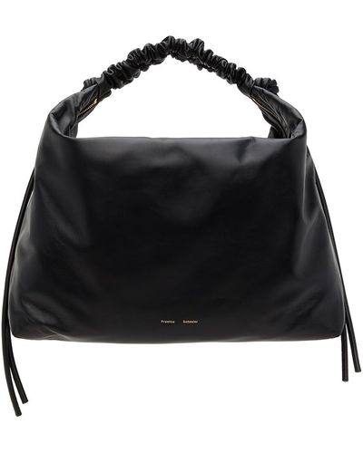Proenza Schouler Black Large Drawstring Shoulder Bag