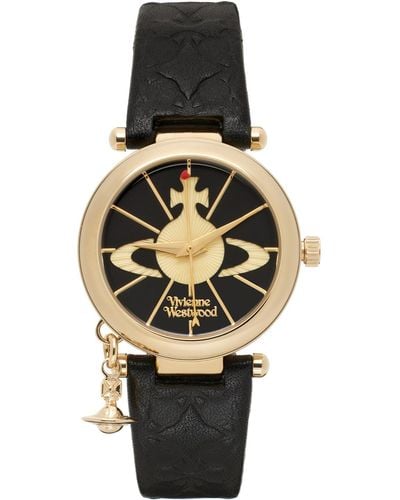 Vivienne Westwood &ゴールド Orb 腕時計 - ブラック