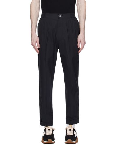 Tom Ford Pleat Trousers - Black