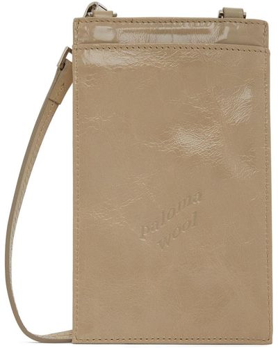 Paloma Wool Beige Paul Ii Card Holder Pouch - Natural