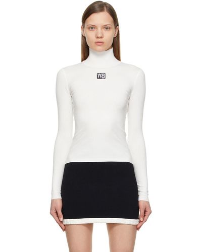 T By Alexander Wang White Turtleneck Pullover