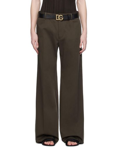 Dolce & Gabbana Pantalon ajusté brun - Noir