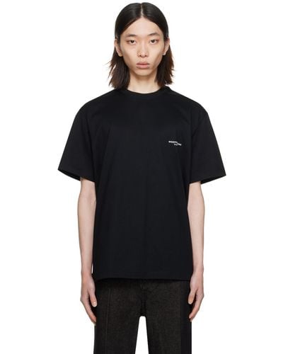 WOOYOUNGMI Black Square Label T-shirt