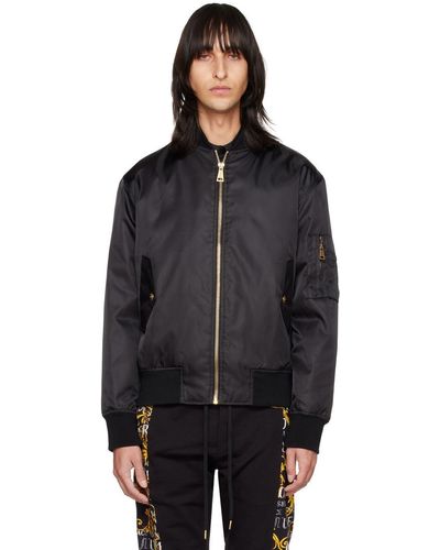 Versace Jeans Black & Gold Multi Logo Track Top - Jackets & Coats from  Brother2Brother UK