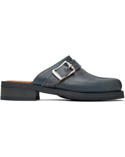 Our Legacy Blue Camion Mules - Black
