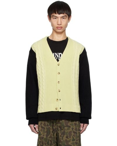 AWAKE NY Off- Contrast Cardigan - Black