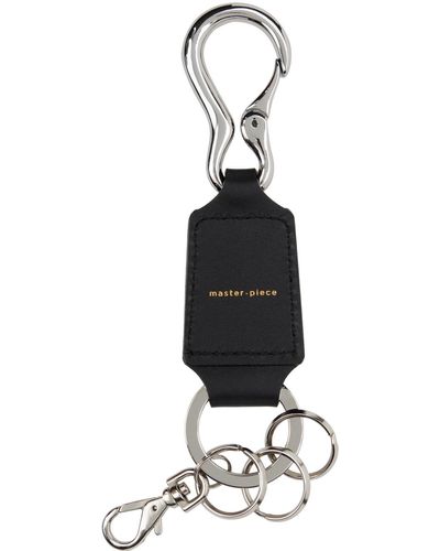 master-piece Porte-clés argenté et noir - gloss