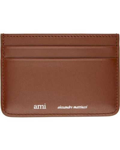 Ami Paris ブラウン カードケース - マルチカラー