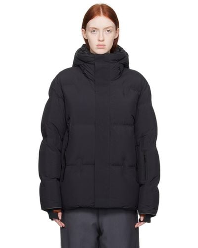 Zegna Black Quilted Down Jacket - Blue