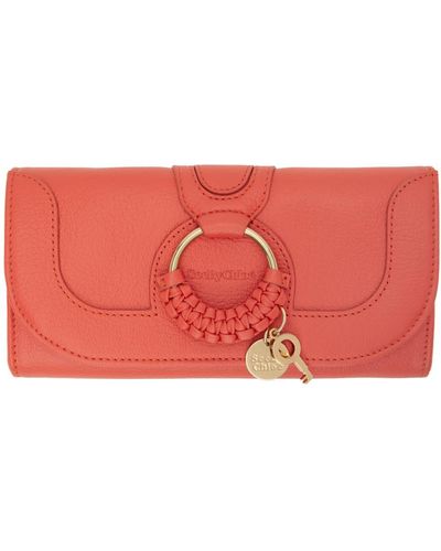 See By Chloé Orange Hana Long Wallet - Black