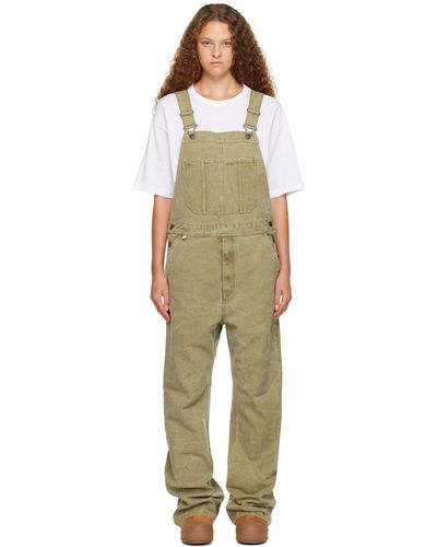 Acne Studios Khaki Faded Overalls - Multicolor