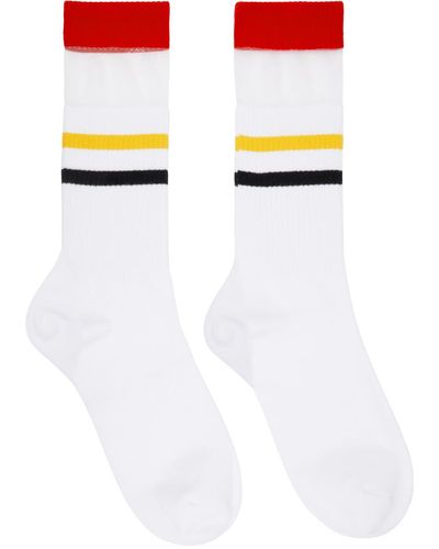 JW Anderson White Striped Socks