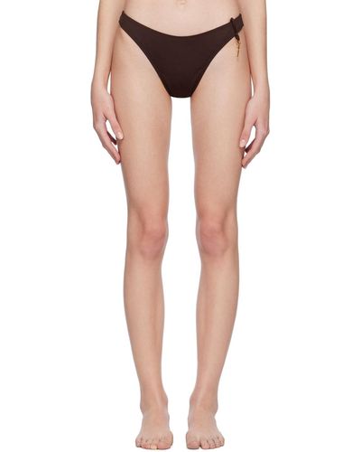 Jacquemus Culotte de bikini 'le bas de maillot signature' brun - le papier - Noir