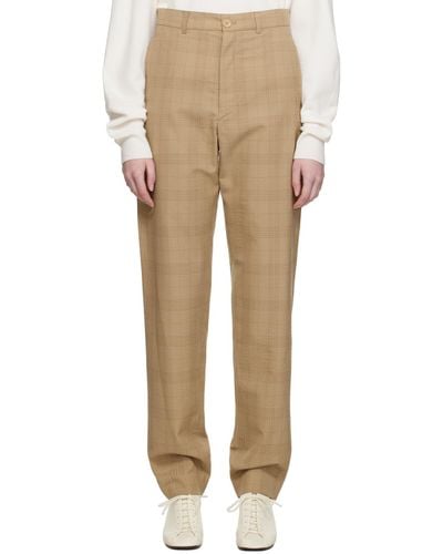 Lemaire Brown Loose Suit Trousers - Natural