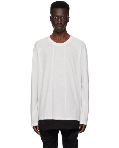 Julius Off- Panelled Long Sleeve T-shirt - Black