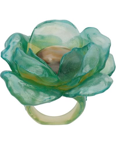 La Manso Ssense Exclusive Tetier Bijoux Edition Rose Ring - Green