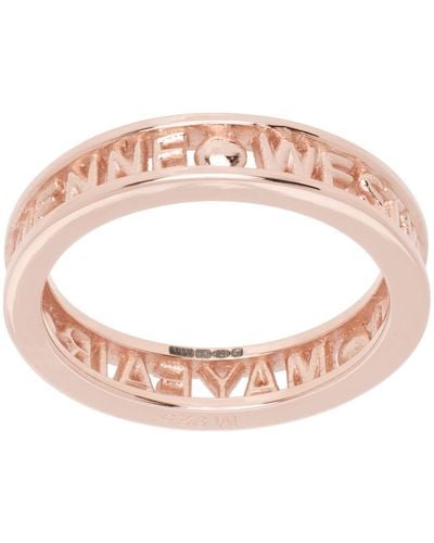 Vivienne Westwood Rose Gold Westminster Ring - Pink