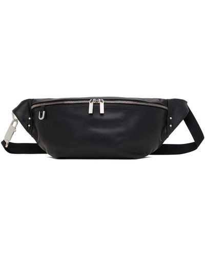 Rick Owens Pochette noire en cuir de veau nourri