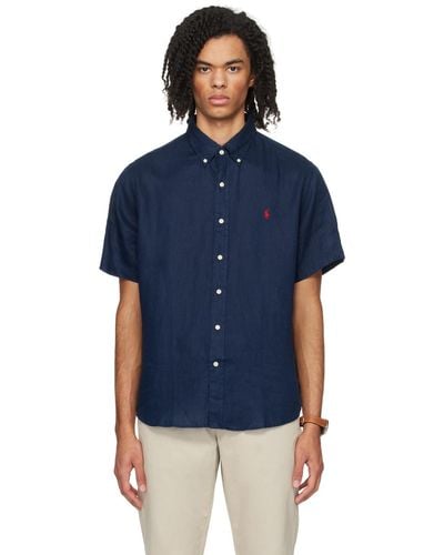 Polo Ralph Lauren ネイビー ボタンダウンシャツ - ブルー