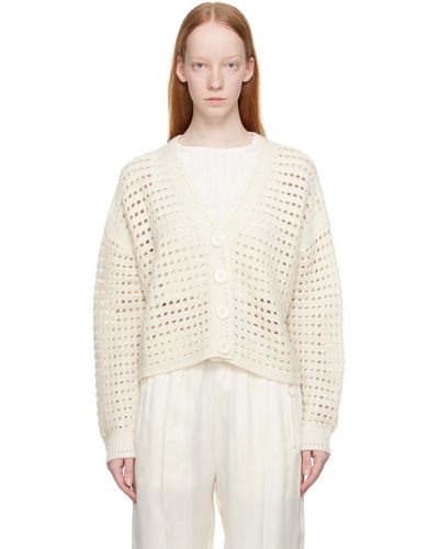 See By Chloé All-over Cut-out Buttoned Cardigan - Natural