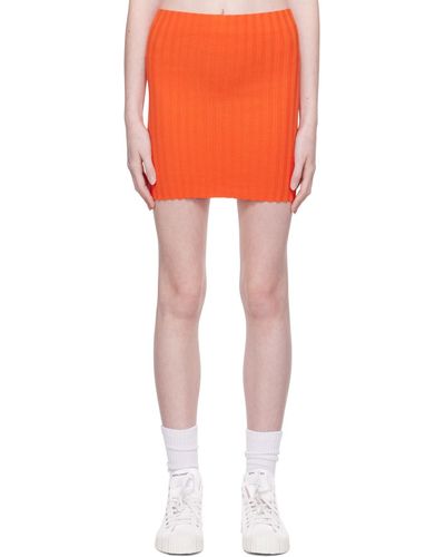 Cotton Citizen Capri Miniskirt - Orange