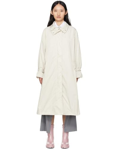 Moncler Off-white Tourgeville Trench Coat - Black