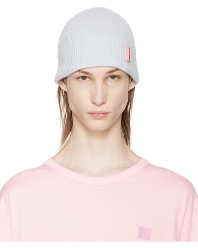 Acne Studios Blue Cropped Beanie - Pink