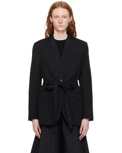 3.1 Phillip Lim Black Waist Tie Blazer