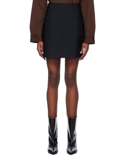 Jil Sander Mini-jupe ajustée noire