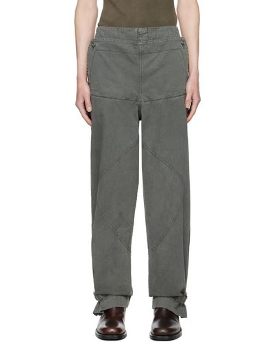 Dion Lee Grey Shell Trousers - Black