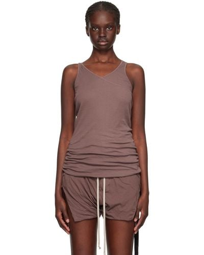 Rick Owens Purple Double ziggy Banana Tank Top - Brown