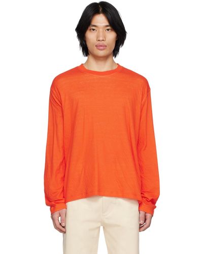 Sunnei T-shirt à manches longues réversible - Orange