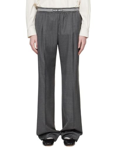 Miu Miu Grisaille Pants - Grey