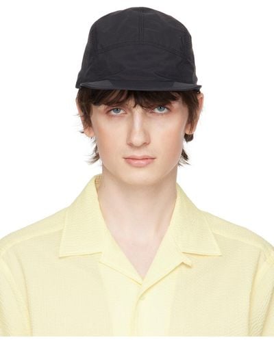 Zegna Black Perforated Cap - Multicolour