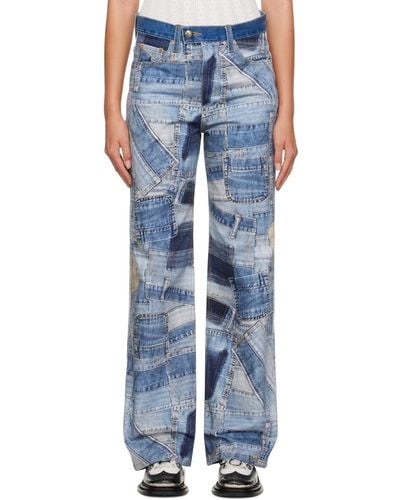 ANDERSSON BELL Patchwork Jeans - Blue
