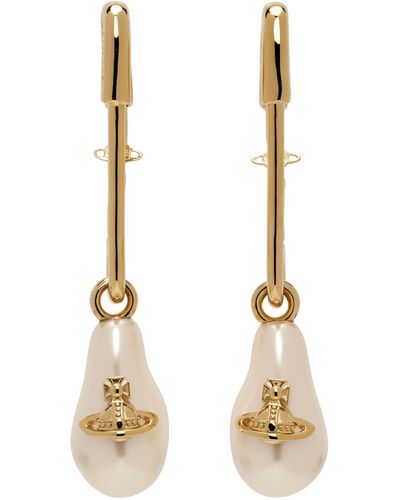 Vivienne Westwood Boucles d'oreilles yael dorées - Multicolore