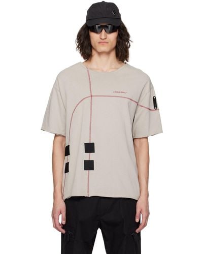 A_COLD_WALL* * Taupe Panelled T-shirt - Black