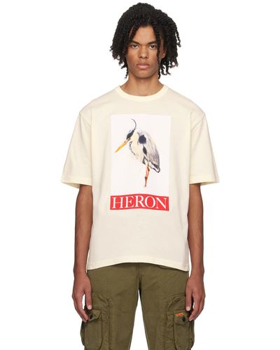 Heron Preston T-shirt blanc cassé à image - Multicolore
