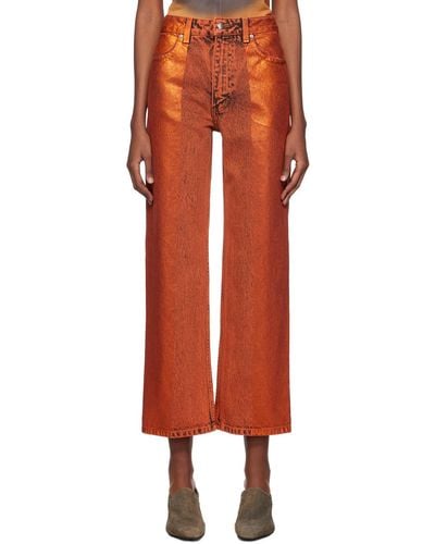 Eckhaus Latta Wide-leg Jeans - Orange
