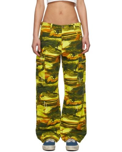 ERL Multicolor Printed Pants - Yellow
