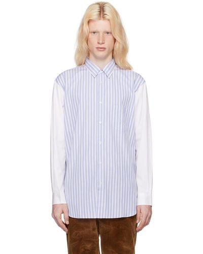 Comme des Garçons Comme Des Garçons Shirt Blue & White Striped Shirt - Multicolor