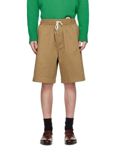 Emporio Armani Khaki Oversized Shorts - Green