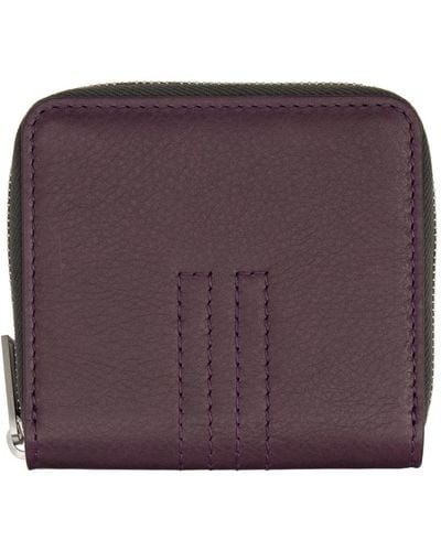 Rick Owens Burgundy Zipped Wallet - Purple